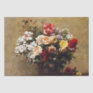 Vintage Summer Flowers by Henri Fantin-Latour Tissue Paper