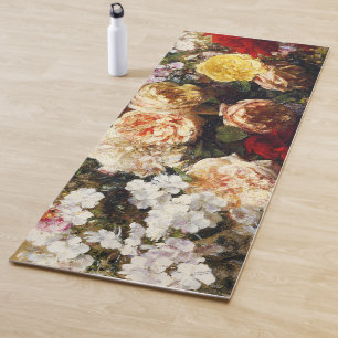 Vintage Summer Flowers by Henri Fantin-Latour Yoga Mat