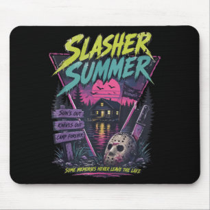 Vintage Summer Halloween Slasher Summer 80s Cute Mouse Mat