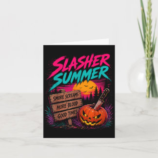 Vintage Summer Halloween Slasher Summer Spooky Card