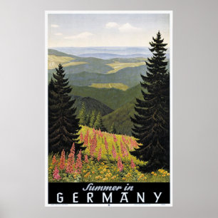 Vintage Summer in Germany Travel Poster