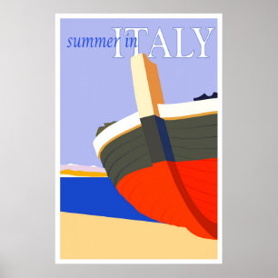 Vintage Summer In Italy Travel Poster