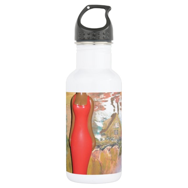 vintage summer Red.png 532 Ml Water Bottle (Front)