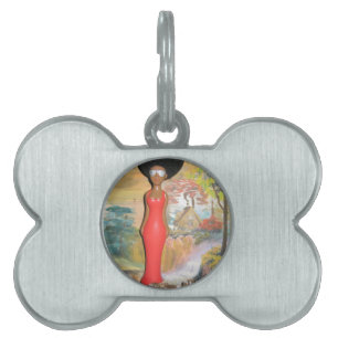 vintage summer Red.png Pet ID Tag