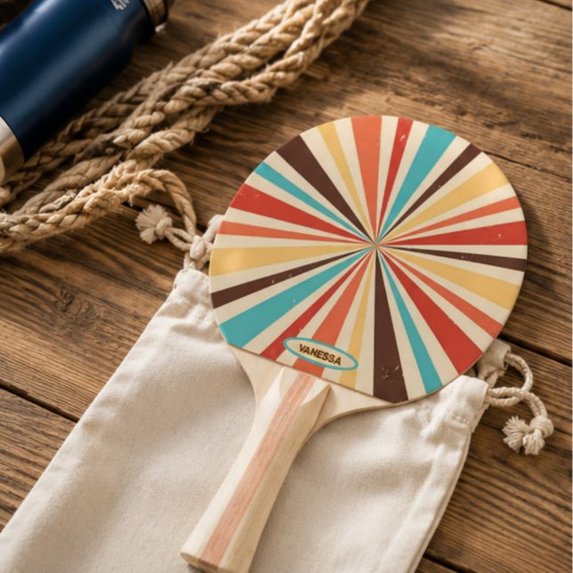 Vintage summer retro burst ping pong paddle (Creator Uploaded)