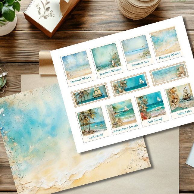 Vintage Summer Sailing Ephemera Accents (Creator Uploaded)