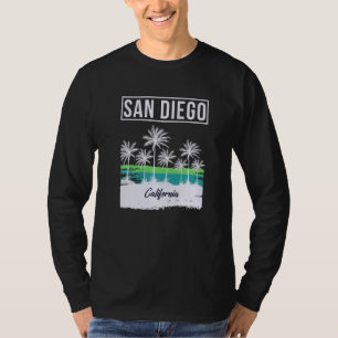 Vintage Summer San Diego California Palm Tree Ocea T-Shirt