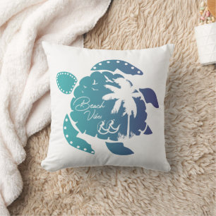 Vintage Summer Sea Turtles Cushion