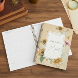Vintage Summer Sunflower Floral Planner<br><div class="desc">This design features a beautiful frame of soft watercolor sunflowers and other summer florals on a soft butter yellow distressed background. It's romantic with a touch of vintage. Created by Simply Farmhouse Press.</div>
