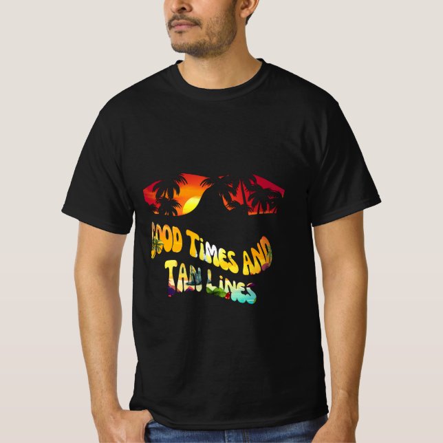 Vintage Summer Tan lines  T-Shirt (Front)