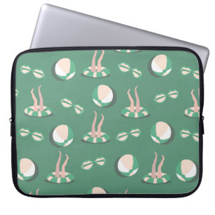 vintage Summer topic icons seamless repeat pattern Laptop Sleeve