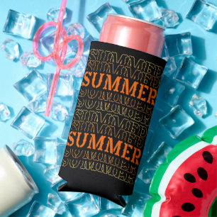 Vintage Summertime Drink Seltzer Can Cooler