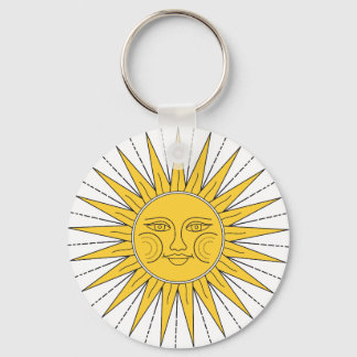 Vintage Sun and Moon  Key Ring