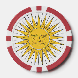 Vintage Sun and Moon Poker Chips