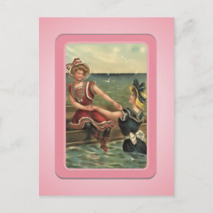 Vintage Sun Bather Beach Babes Postcard