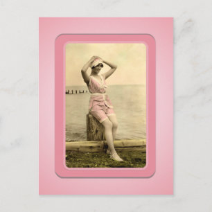 Vintage Sun Bather Beach Babes Postcard