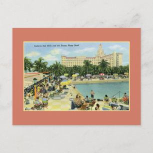 Vintage Sun Club and Roney Plaza Miami Beach Postcard