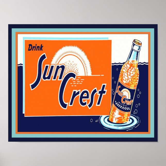 Vintage, Sun Crest, Soda Pop Poster (Front)