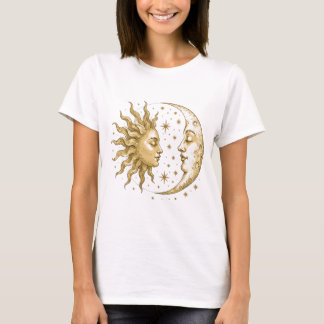 Vintage Sun Moon Celestial Design | Retro Cosmic T-Shirt