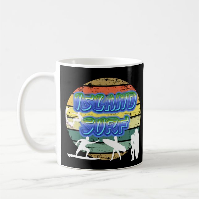Vintage Sun, Sand, and Surf Coffee Mug (Left)
