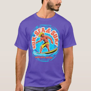 Vintage Sun Sea Surf Punta Mita Mexico Retro Surfi T-Shirt
