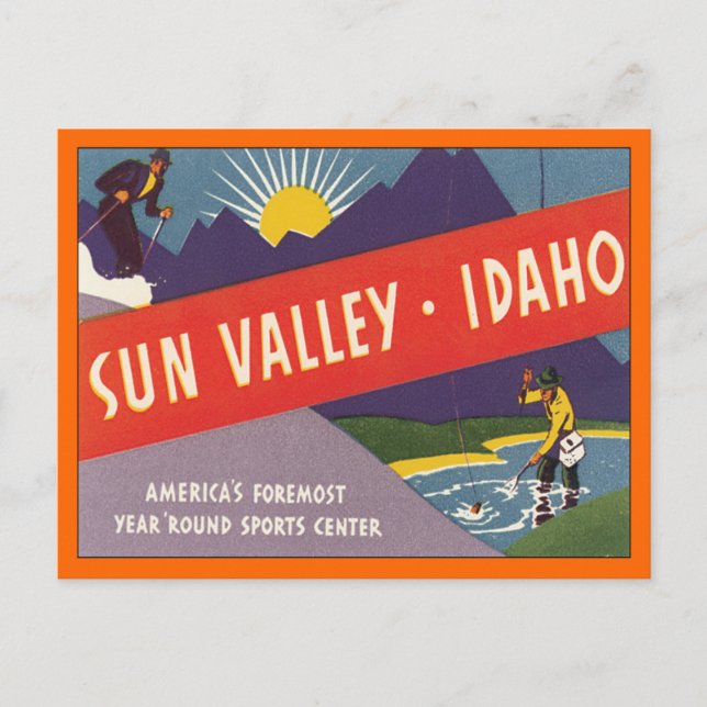 Vintage Sun Valley Idaho Postcard (Front)