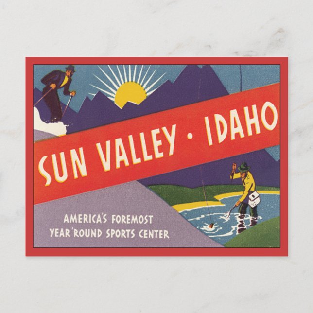 Vintage Sun Valley Idaho Postcard (Front)
