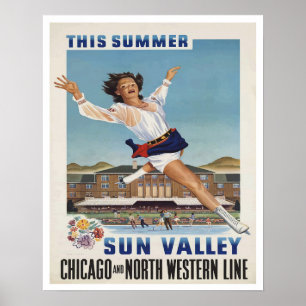 Vintage Sun Valley Travel Poster