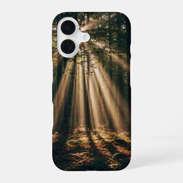 Vintage Sunbeam Forest iPhone 16 Case (Back)