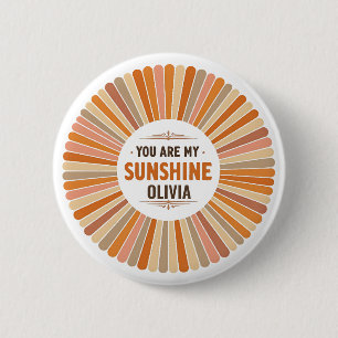 Vintage Sunburst "You are My Sunshine" 6 Cm Round Badge