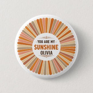 Vintage Sunburst "You are My Sunshine" 6 Cm Round Badge