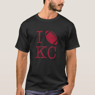 Vintage Sunday Funday I Love Kansas City Kc Footba T-Shirt