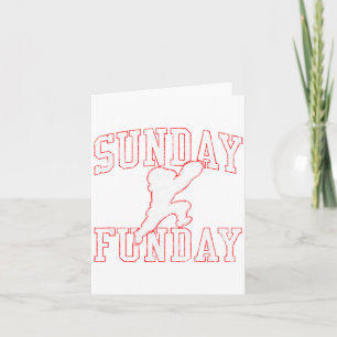 Vintage Sunday Funday New England Football Retro T Card