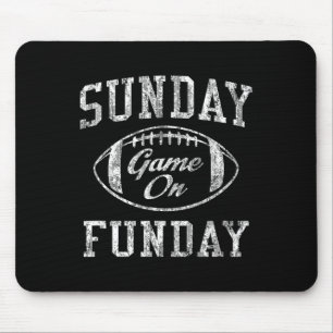 Vintage Sunday Funday T Shirt Dallas Football Retr Mouse Mat