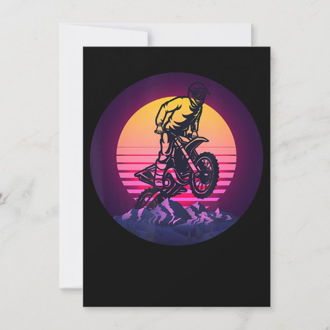 Vintage Sundown Motorbike Gift For Bikers (Front)