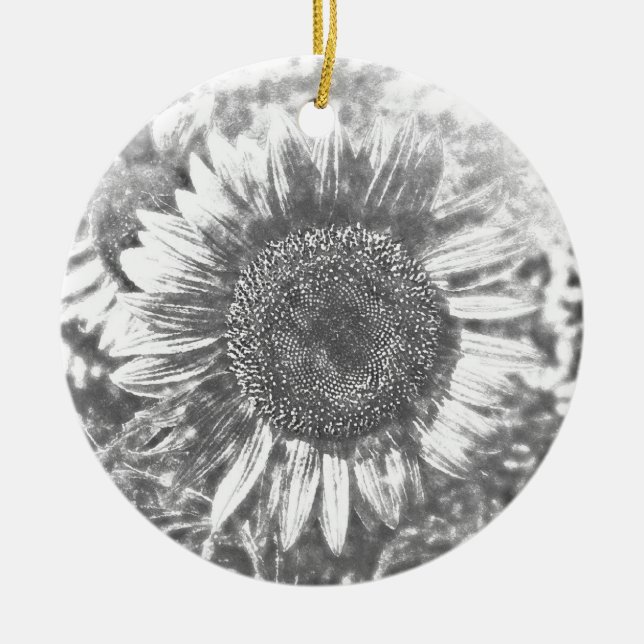 Vintage Sunflower artwork #1 - Ornaments (Front)