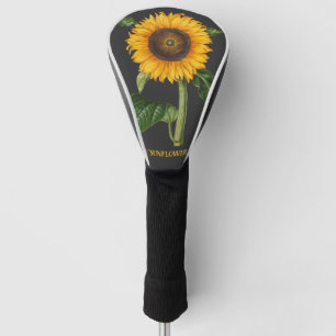 Vintage Sunflower Botanical Art by Merian Golf Head Cover