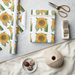 Vintage Sunflower Flower by Basilius Besler Wrapping Paper