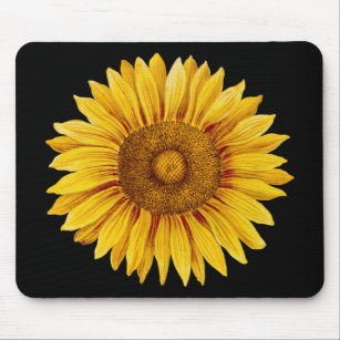 Vintage Sunflower Happy Flower Mouse Mat