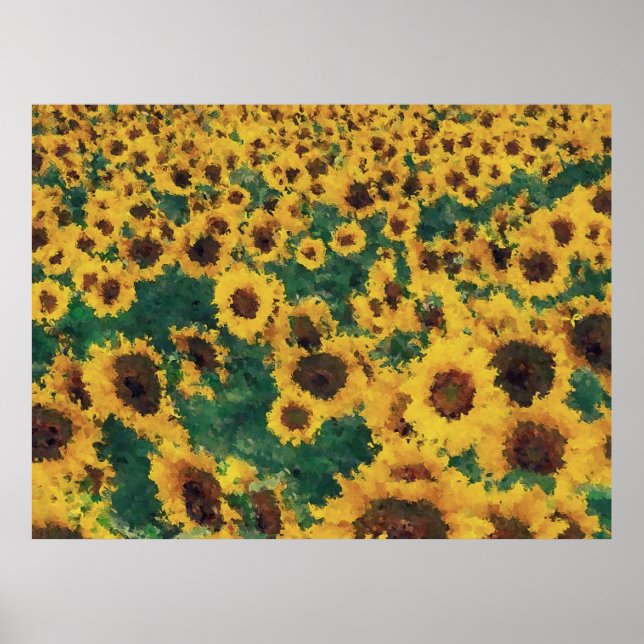 Vintage Sunflower painting art posters (Front)