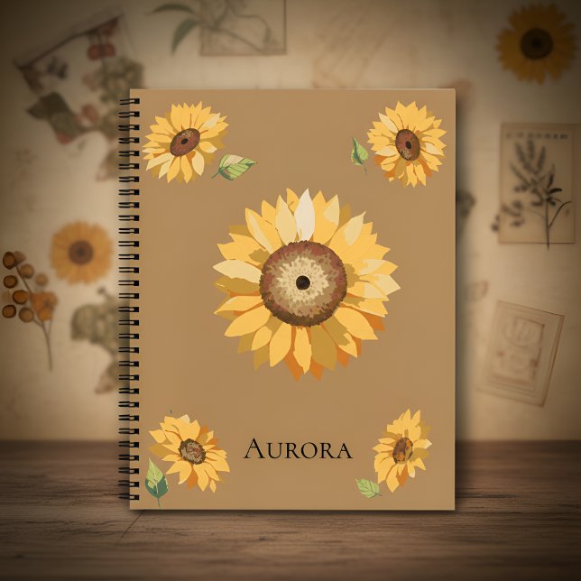 Vintage Sunflower – Warm, Nostalgic Floral Design Notebook (Creator Uploaded)