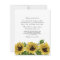 Vintage Sunflower Wedding Invitations