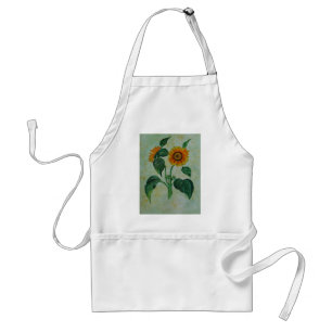 Vintage Sunflowers Botanical Art Standard Apron