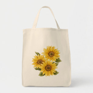 Vintage Sunflowers Farmhouse Style Tote Bag
