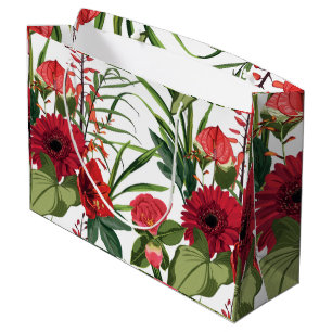 Vintage Sunflowers floral pattern elegant bride  Large Gift Bag