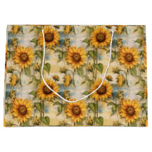 Vintage Sunlit Radiance Sunflowers