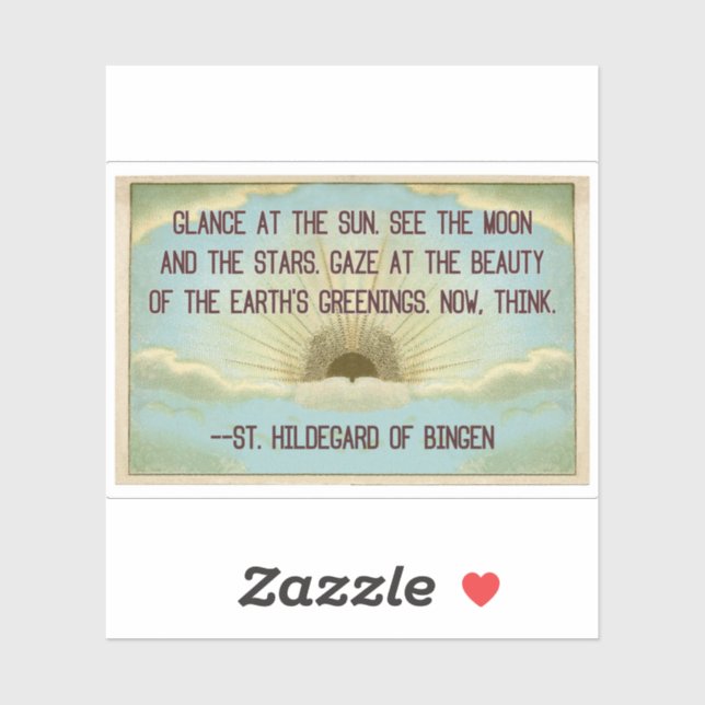 Vintage sunrise postcard St. Hildegard of Bingen (Sheet)