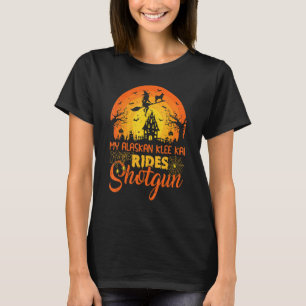 Vintage Sunset Alaskan Klee Kai Dog Ride Shotgun H T-Shirt