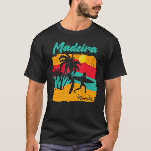 Vintage Sunset Beach Surfing Madeira Florida Summe T-Shirt