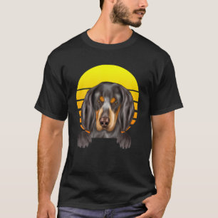 Vintage Sunset Bluetick Coonhound Dog Lover T-Shirt